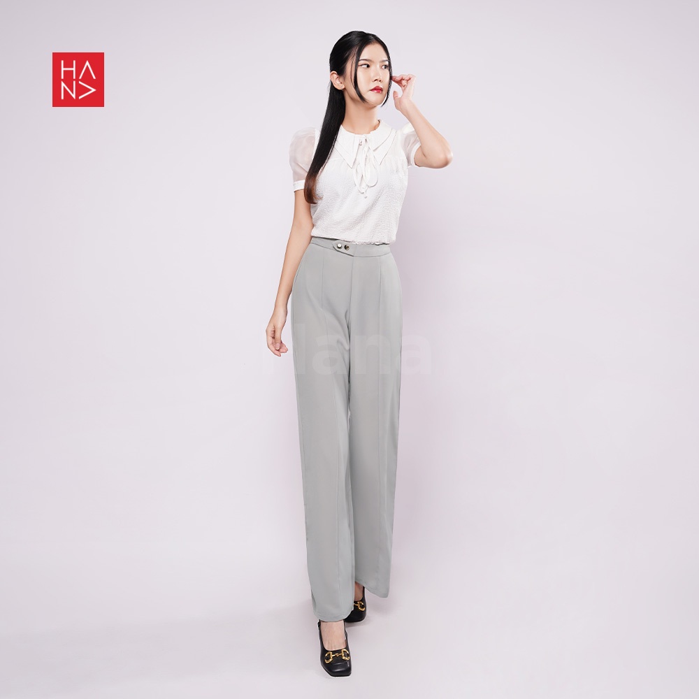 HanaFashion JKT - Levin Kulot Pants Celana Panjang Flowy Trousers - LP200