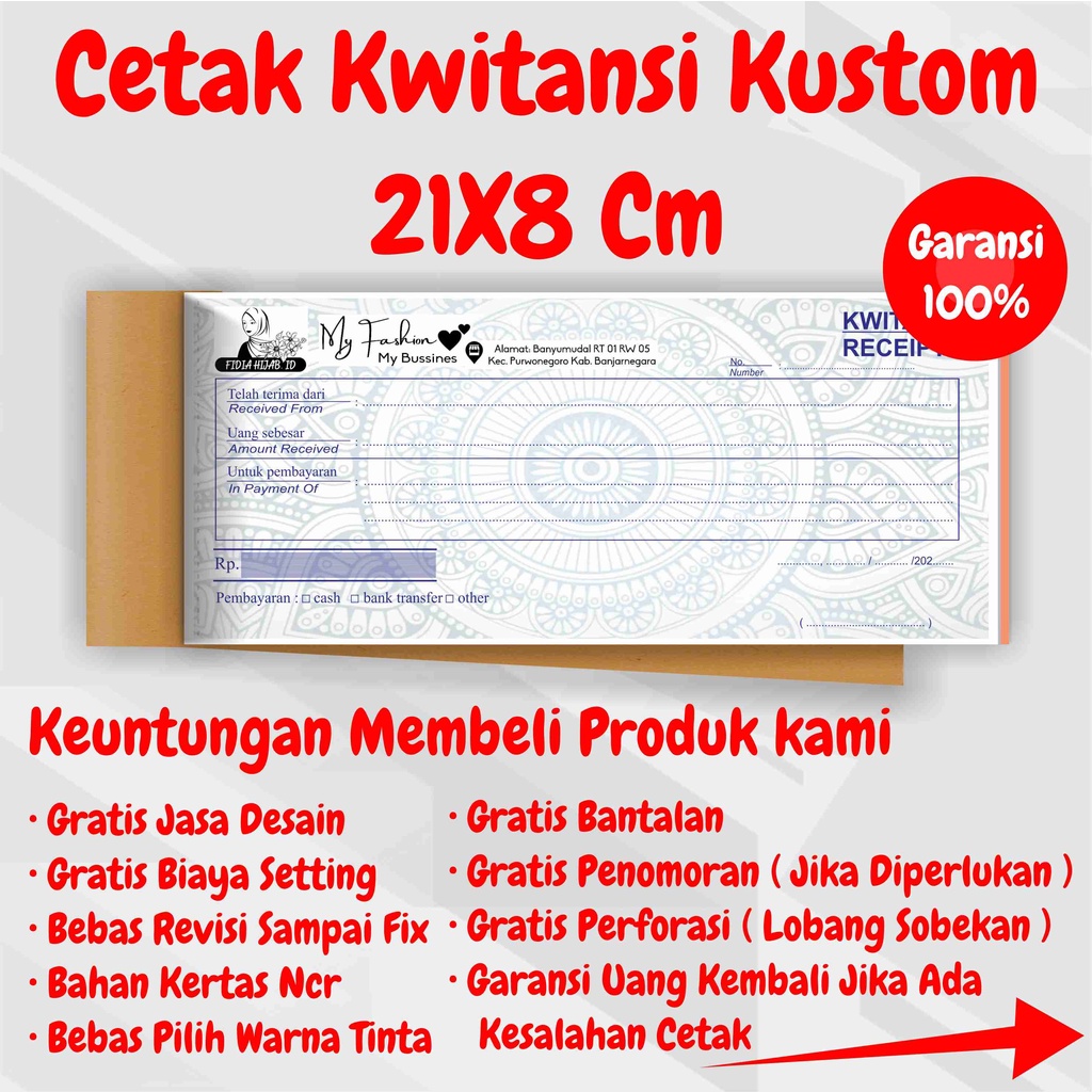 

CETAK KWITANSI PEMBAYARAN CUSTOM 1 PLAY 2 PLAY, UKURAN 21 X8 CM
