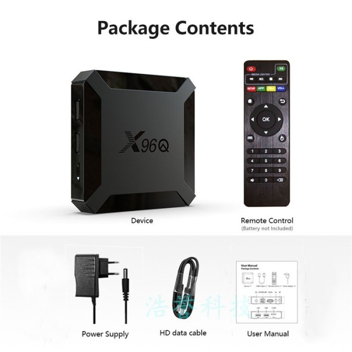 Box Erza X96Q Tv Box Android 10 Stb Android H313 Quadcore 4K 2.4G