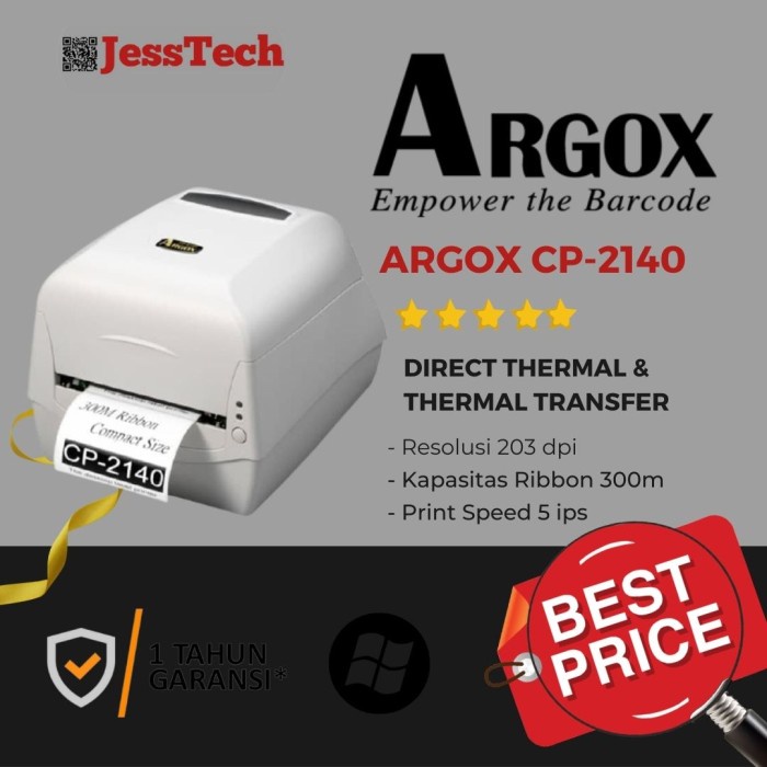 Barcode Printer Label Argox Cp 2140 Argox Cp2140 203Dpi Barcode Printer