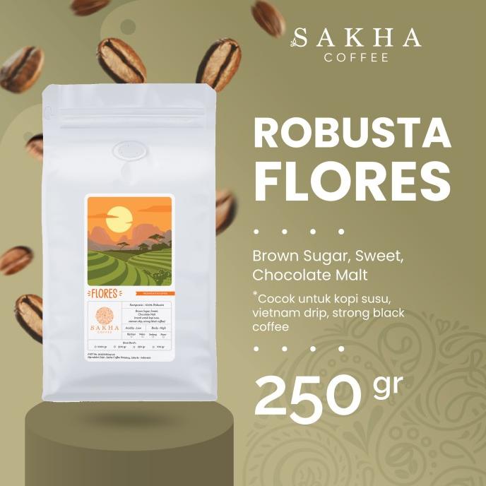 

TERLARIS Biji Kopi Bubuk Robusta Flores Coffee Roast Beans Sakha Roastery 250Gr /KOPI RUBE/KOPI KAPAL API/KOPI SLB/KOPI BUBUK/KOPI GOOD DAY