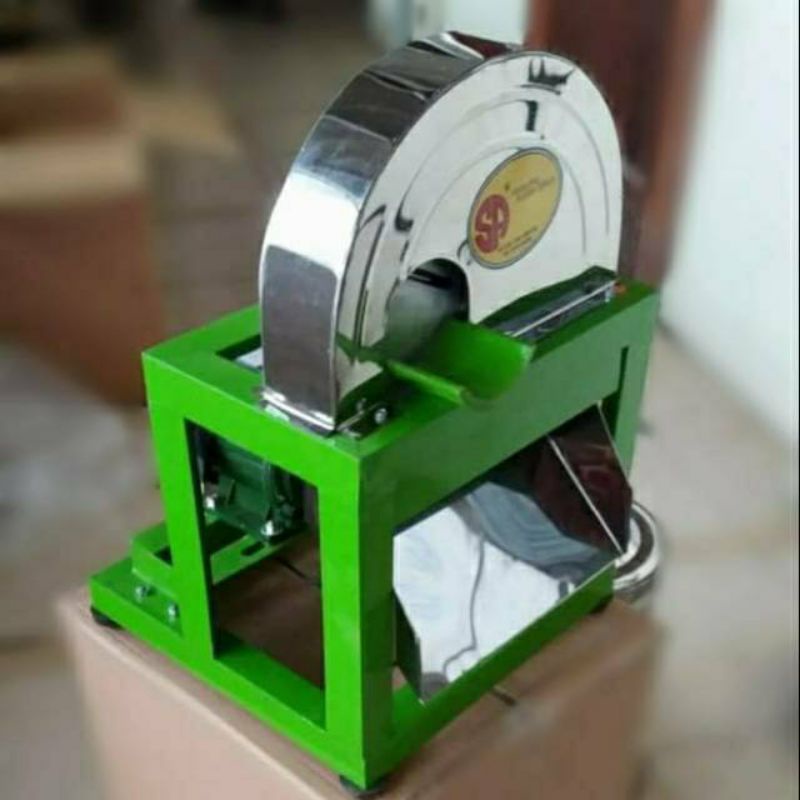 Mesin perajang singkong / mesin kripik umbi-umbian penggerak dinamo 200 watt