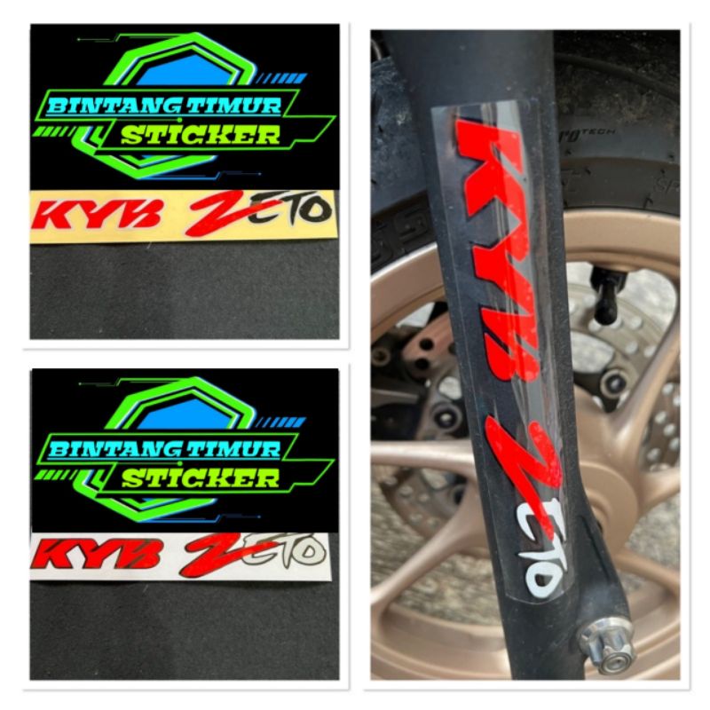 Jual STICKER SHOCK DEPAN KYB ZETO CUTTING Shopee Indonesia