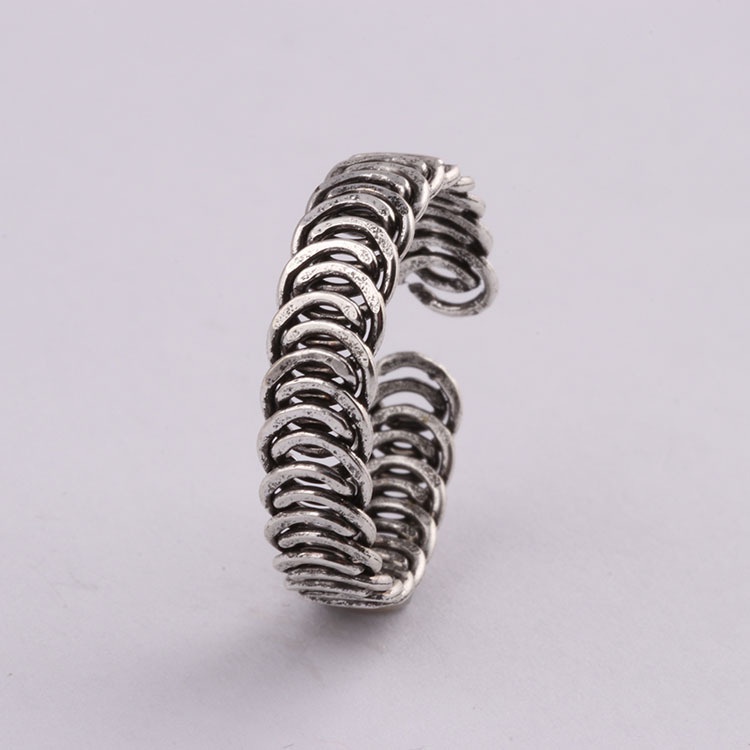 Cincin Rantai adjustable Bahan alloy Gaya vintage Eropa Amerika Untuk Pasangan