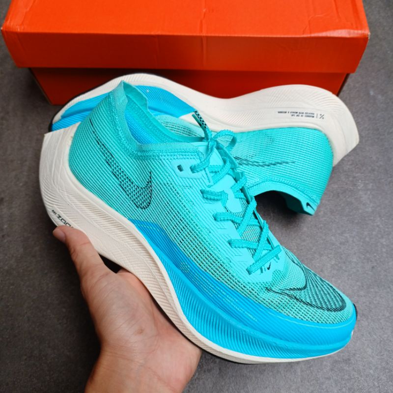 Nike ZoomX Vaporfly Next% 2 Aurora Green || blue white ekiden