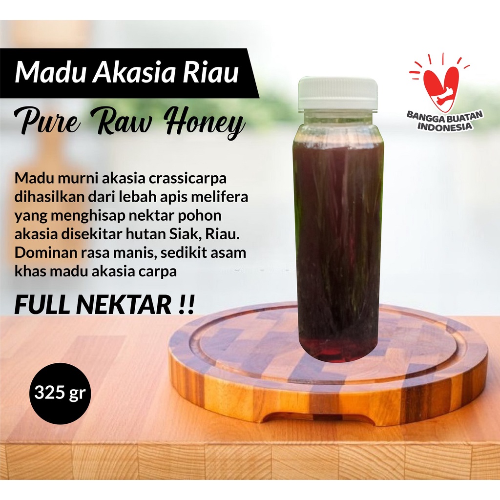 

Madu Murni Asli Akasia Crassicarpa Riau Full Nektar 325gr