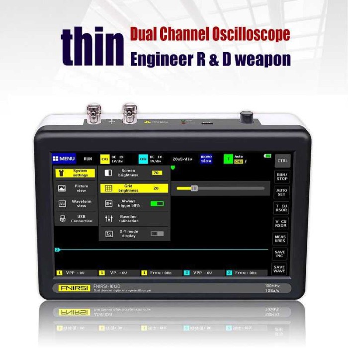 Digital Osiloskop Handheld Portable Dual Channel Oscilloscope FNIRSI