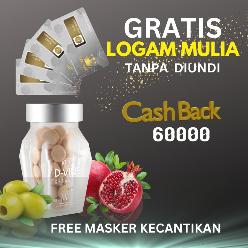 Original PROMO  D VINE Original 60 Tablet kolagen Kecantikan Kemasan Baru