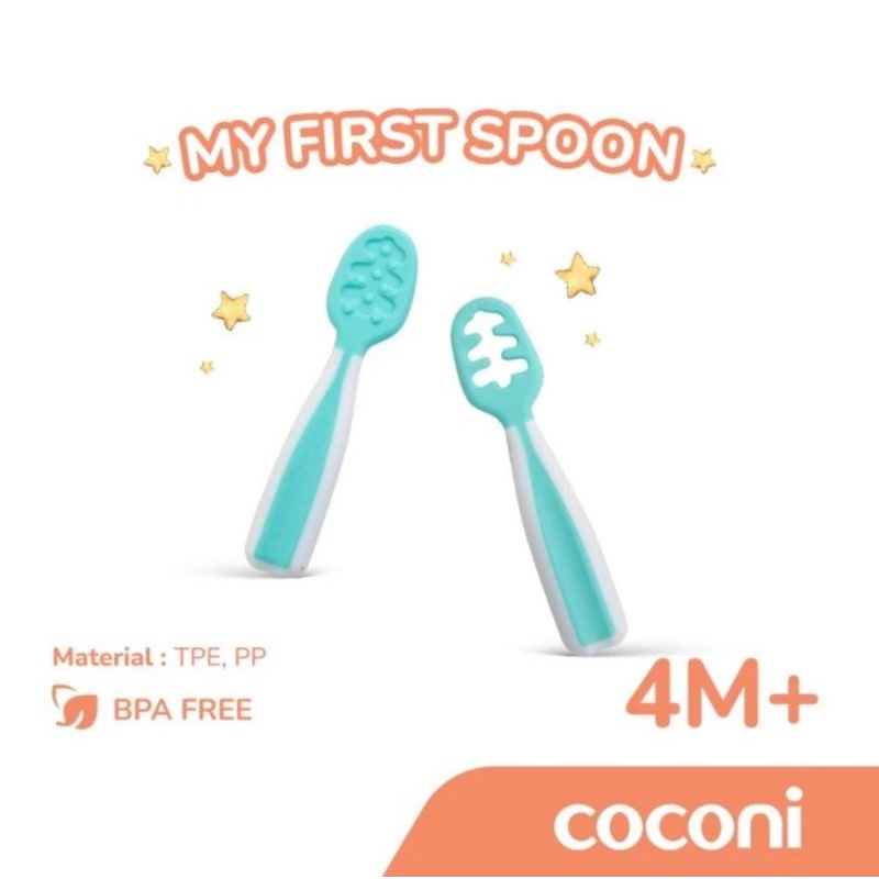 COCONI My First Pre Spoon 2 pcs / Sendok Belajar Makan Bayi 2 Pcs