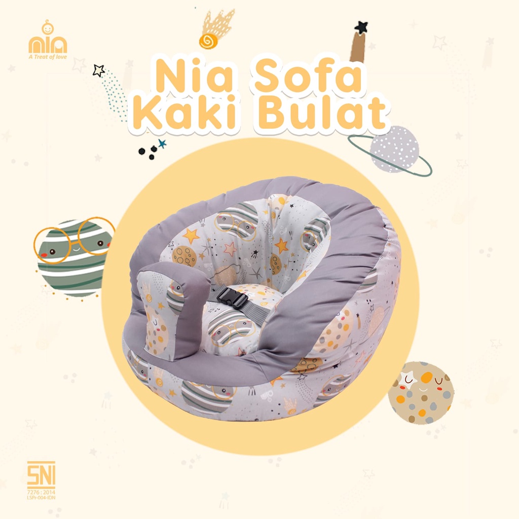 NIA SOFA BAYI KAKI BULAT EARTH SERIES - SOFA BELAJAR DUDUK BAYI BULAT NIA BABY