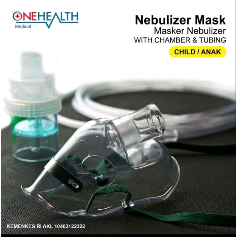 Masker Nebulizer Bayi, Anak , Dewasa &amp; XL Onehealth