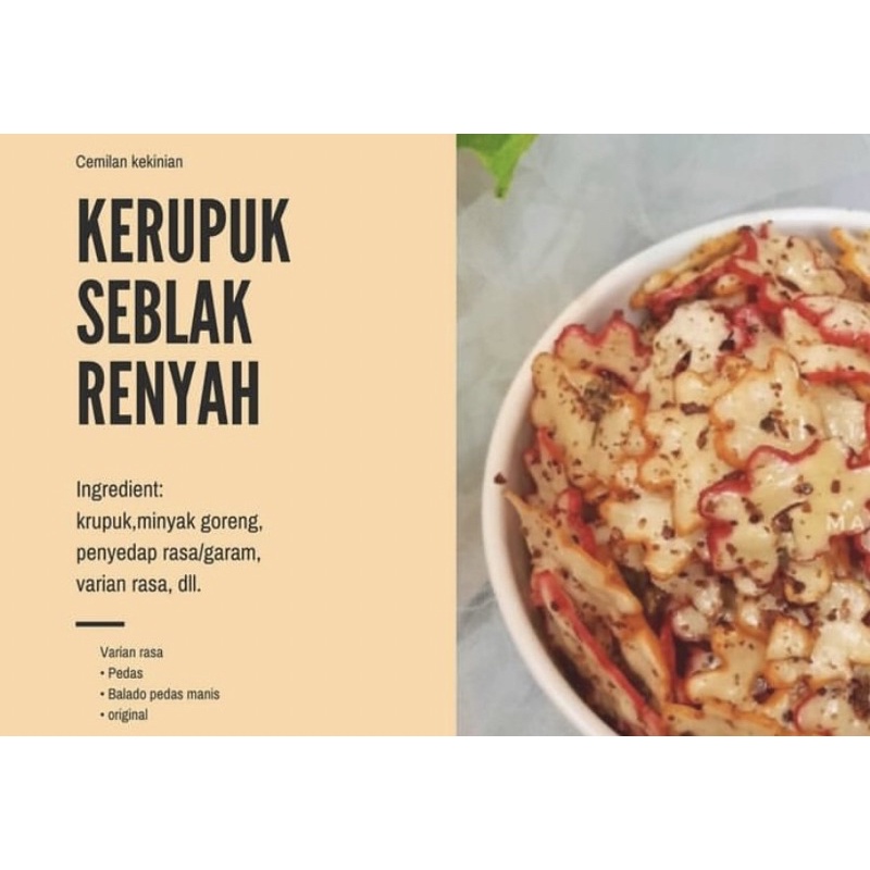 

KERUPUK SEBLAK “tak tik nyam”