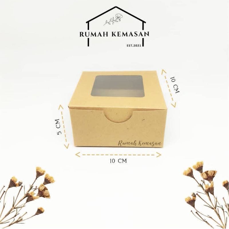 

Box kraft window 10x10x5