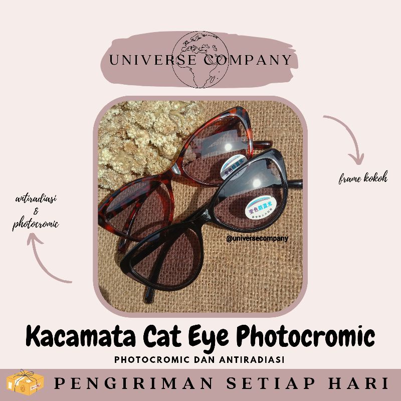 [UC] KACAMATA CAT EYE PHOTOCROMIC / KACAMATA FASHION / KACAMATA PHOTOCROMIC