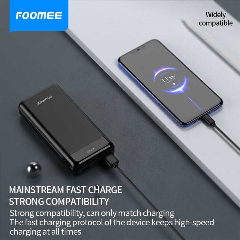 A_   Foomee Power Bank 20000 Mah Fast Charging 2,1A RQ20 Bonus Kabel Micro