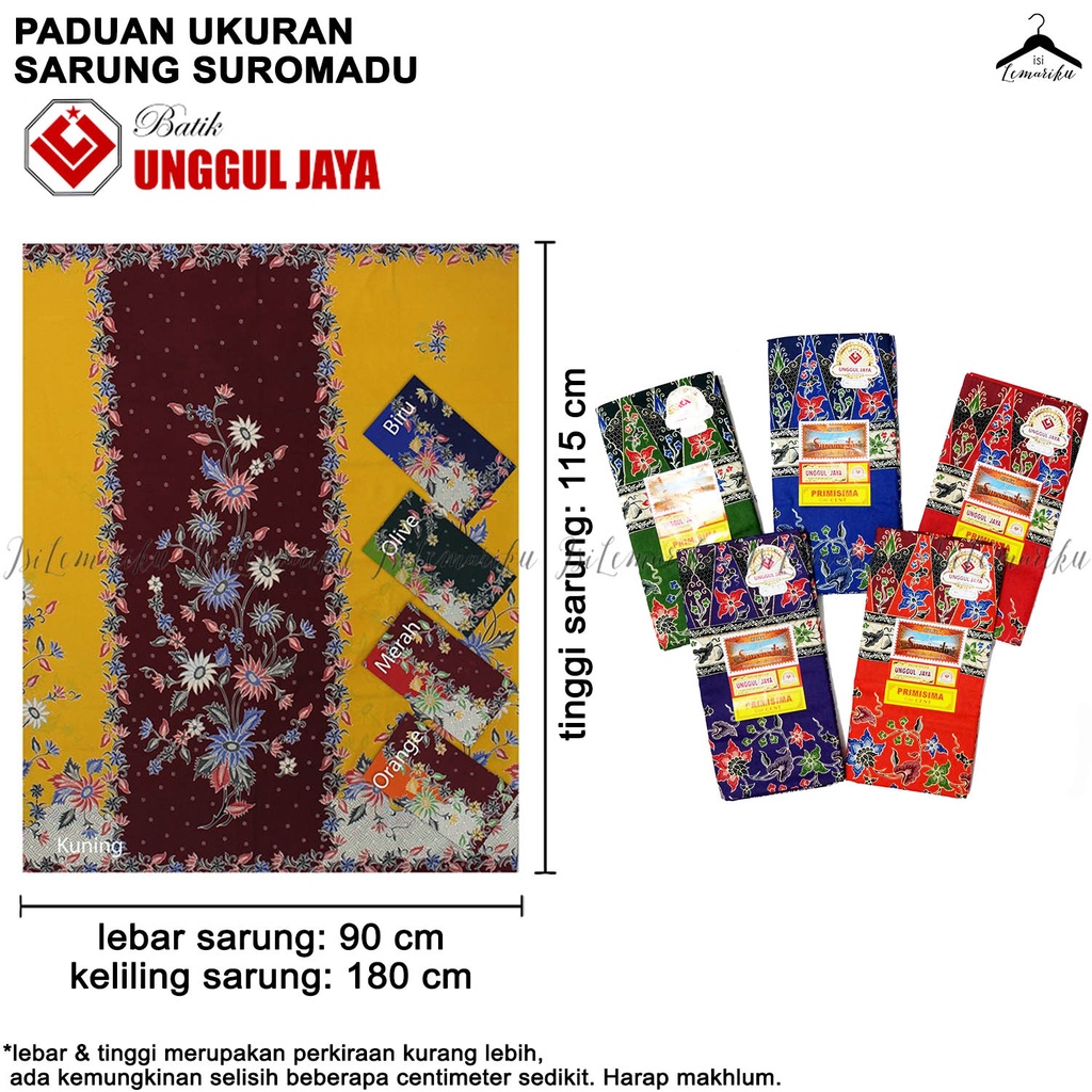 Sarung Batik Perempuan SUROMADU Unggul Jaya 1.8 x 1M