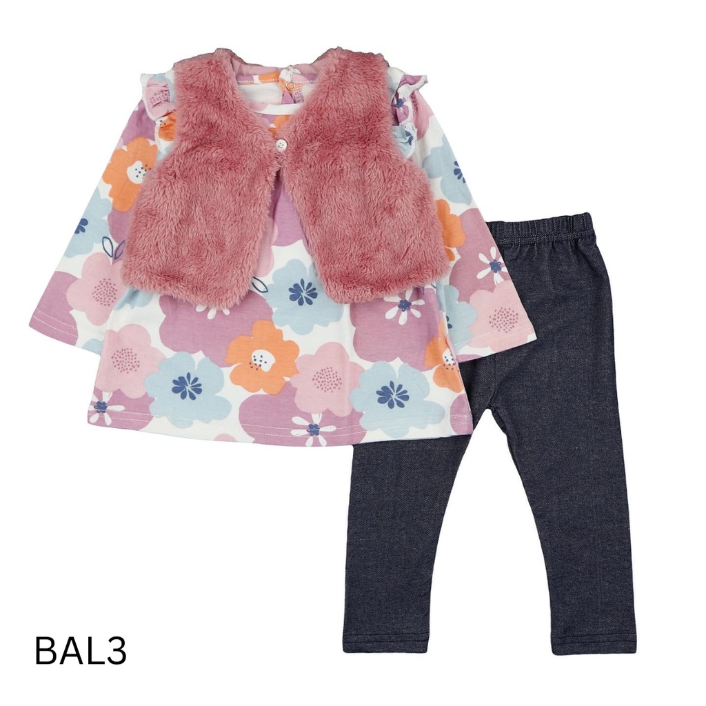 BABYPOTATO - Dress Set 3in1 motif BAL3