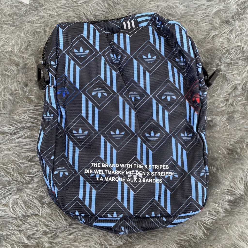 READY STOCK! SLING BAG TAS SELEMPANG PRIA PATTERN LOGO WITH TAG ADS