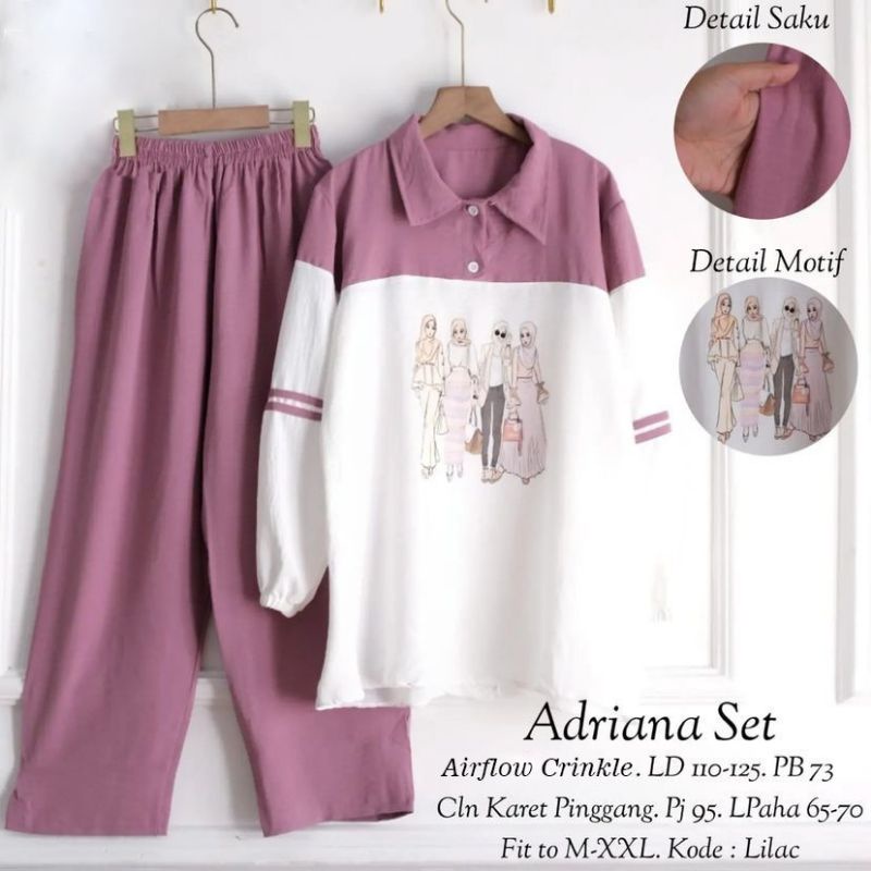 Fashion MUSLIM, baju wanita, baju stelan wanita, setelan, stelan, Baju stelan, fashion wanita, one set. Adriana Set