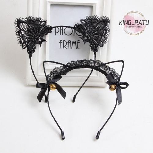 Bando Cosplay Kuping Kucing Kostum Wanita Sexy Bando Cantik Berwarna Hitam & Termurah | QQL25