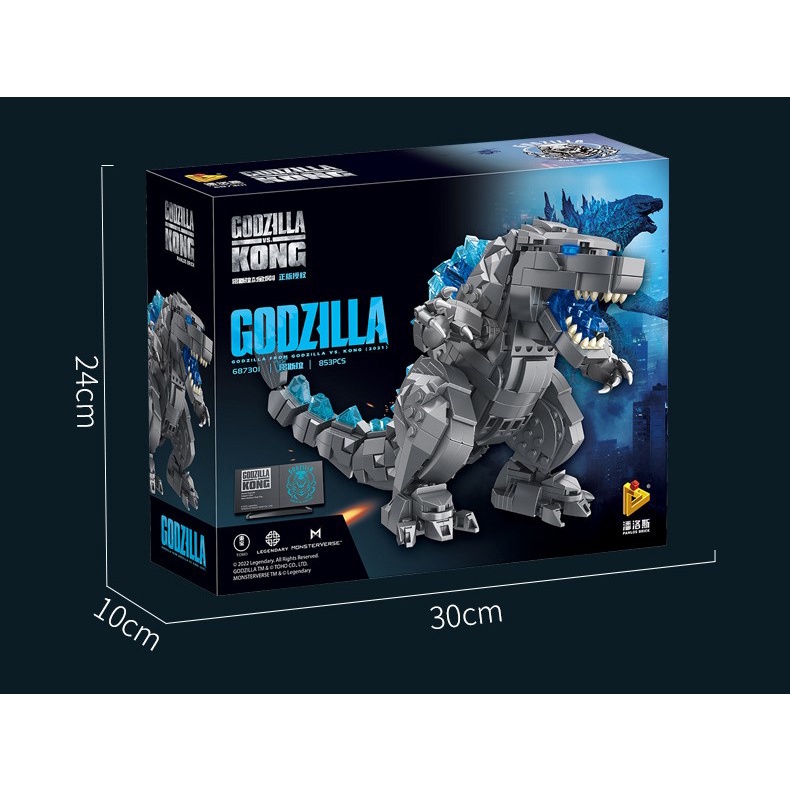 Brick Panlos Godzilla vs. Kong Seri Q Cute Mini Size Mecha Godzilla Building Block