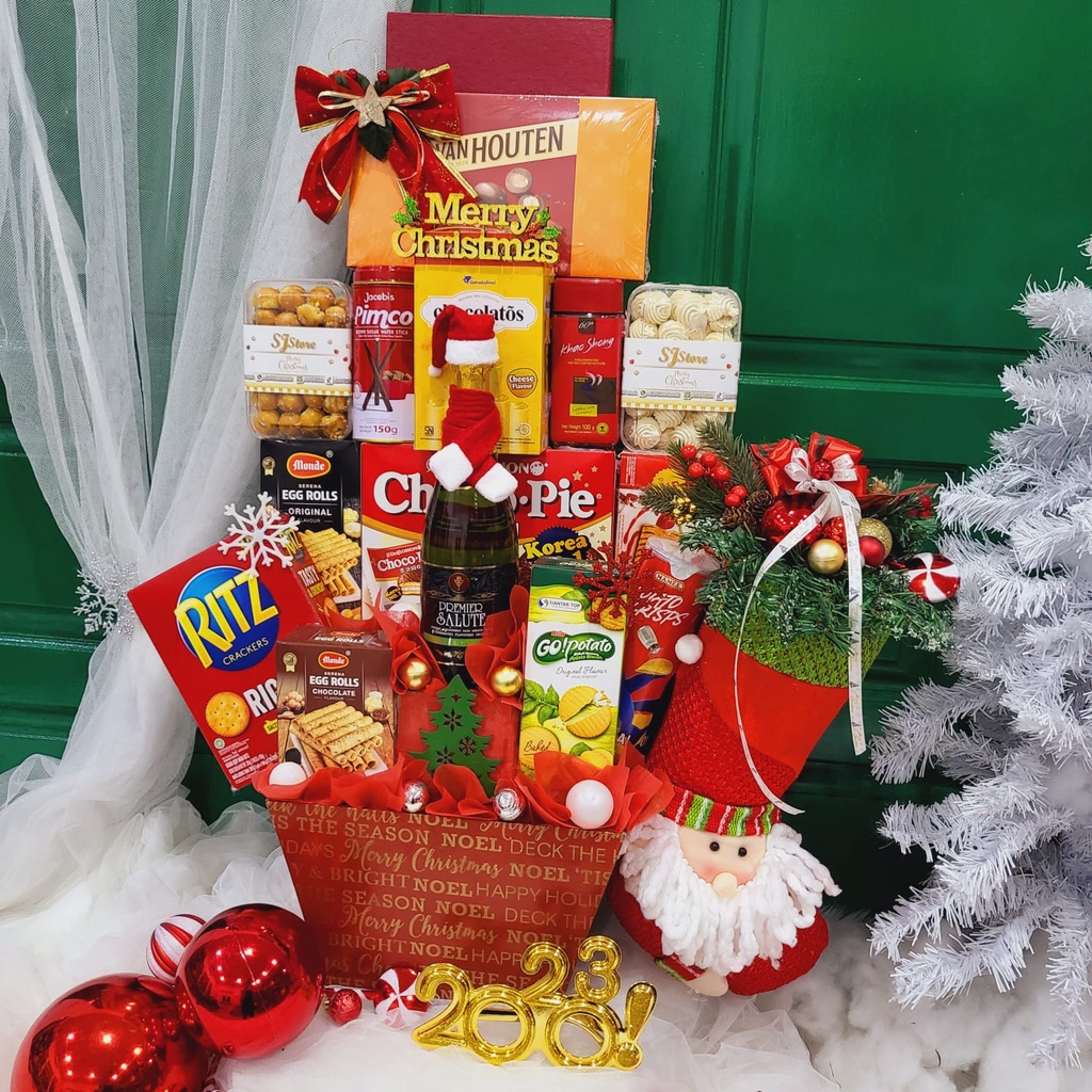 

Paket Dekorasi Hampers Natal Christmas Parcel Hadiah Kue Kering 314