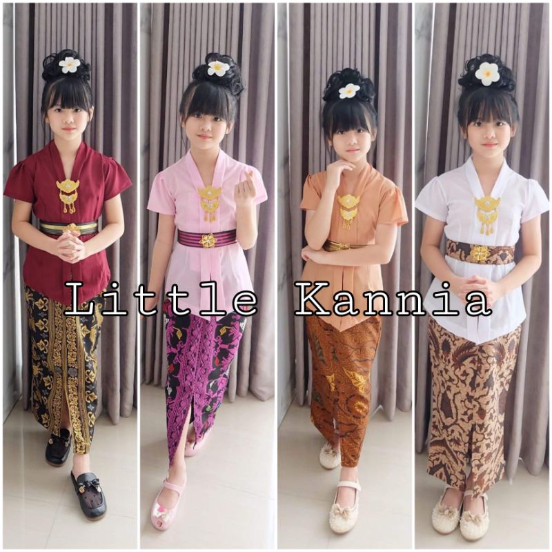 SET KEBAYA ANAK MODEL PRAMUGARI/KEBAYA ENCIM ANAK TANGAN PENDEK
