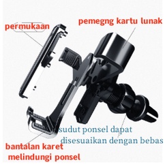 Holder Hp mobil di AC phone Mobil  Dudukan/Smartphone Vent Car Mount Holder/Untuk Kisikisi Ac Mobil