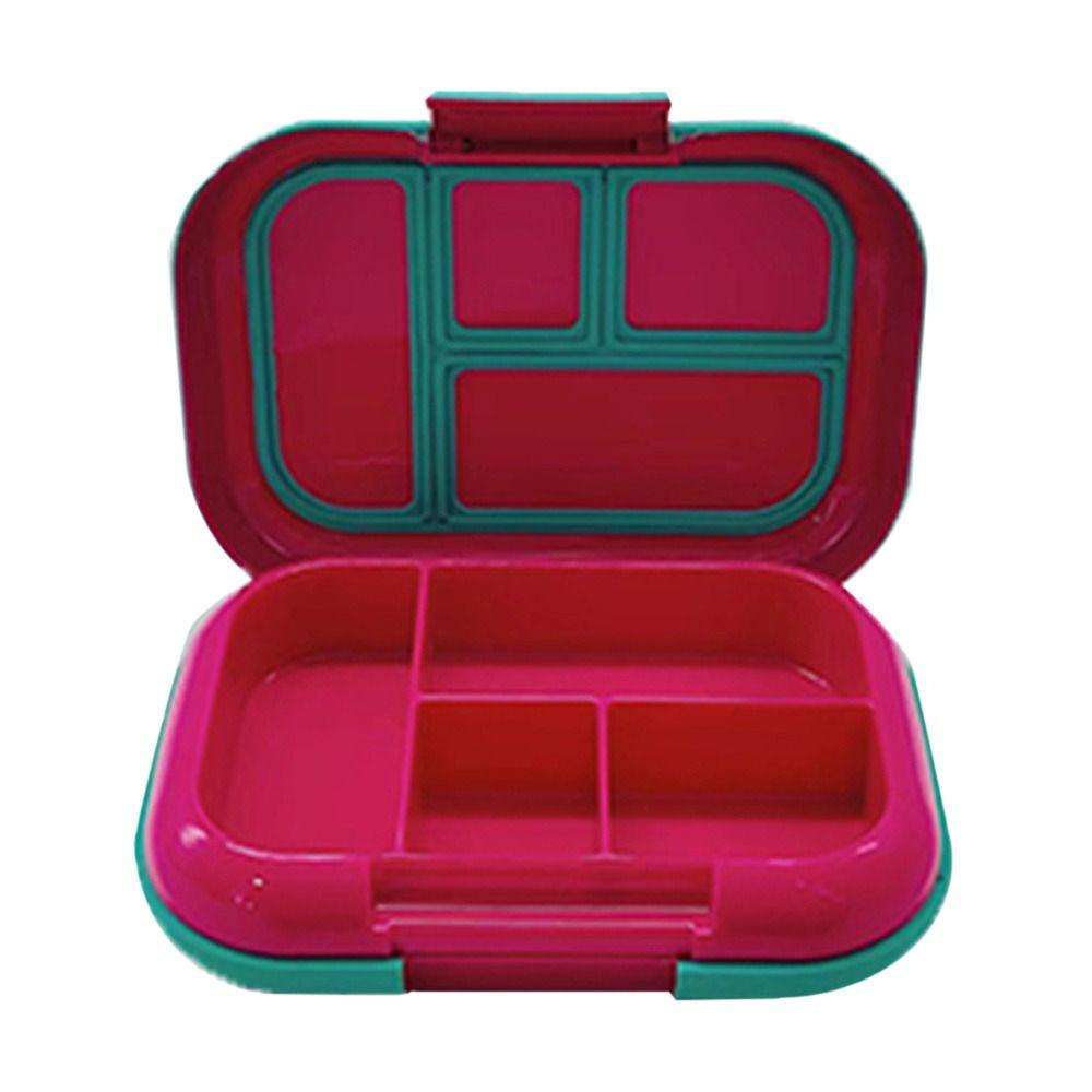 R-FLOWER Lunch Box Portable Persegi Panjang Grid Untuk Piknik Camping Wadah Makanan