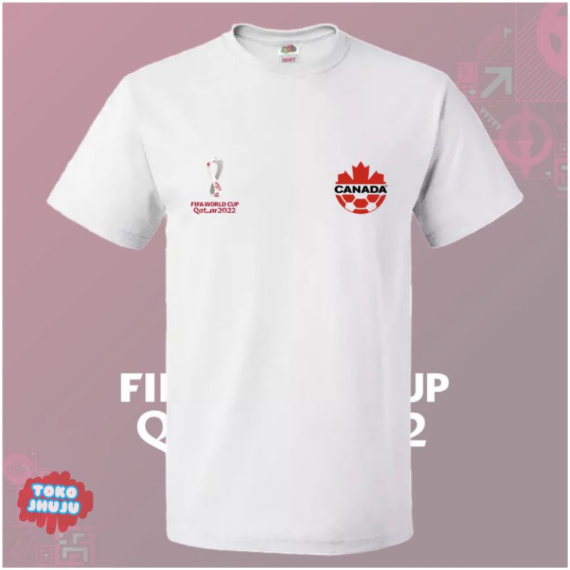 Baju Kaos Piala Dunia World Cup 2022 Tim Canada DEPAN BELAKANG