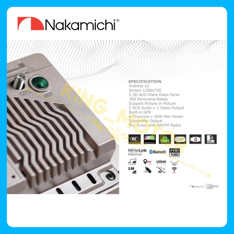 Head Unit Nakamichi NEW LEGEND 9/10 inch NA3102i RAM 2/32, 4/64, 6/128