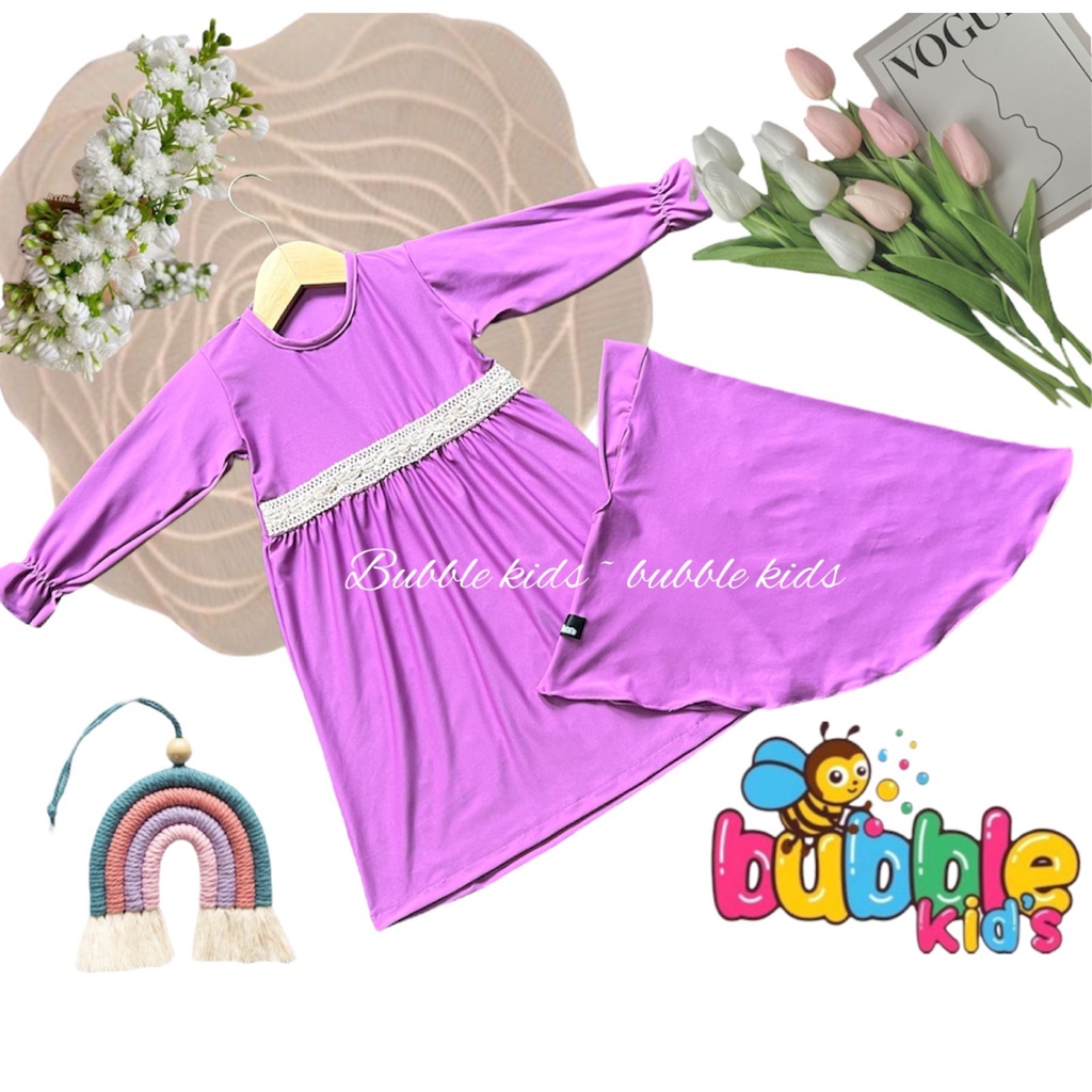 gamis bayi perempuan newborn 0-2 thn / gamis renda madina / gamis anak perempuan navy