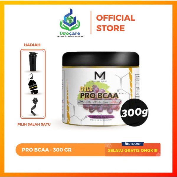 Muscle First Gold Pro BCAA M1 Gold Pro Bcaa 300 Gram BPOM Bcaa powder