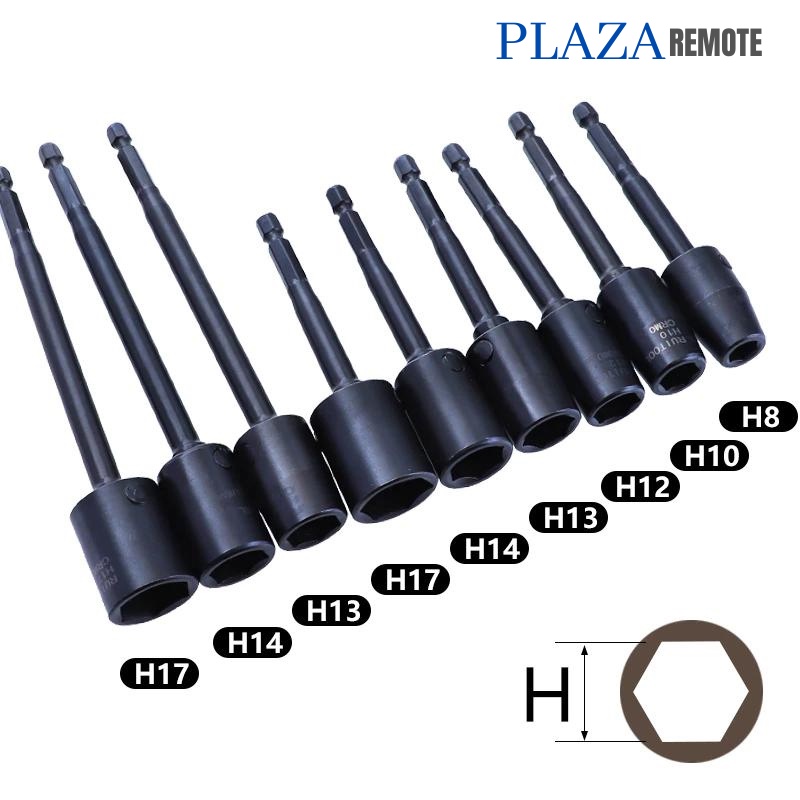 SOCK IMPACT ROTATABLE H10 CR-MO HEX SHANK SOCKET EXTENTION 1/4 TO 1/2