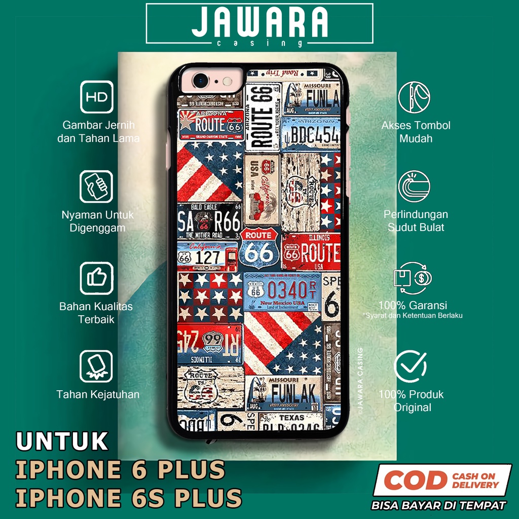 Case iPhone 6 Plus 6S Plus Casing iPhone 6 Plus 6S Plus Jawara Casing [TRVL] Case Glossy Case Aesthe