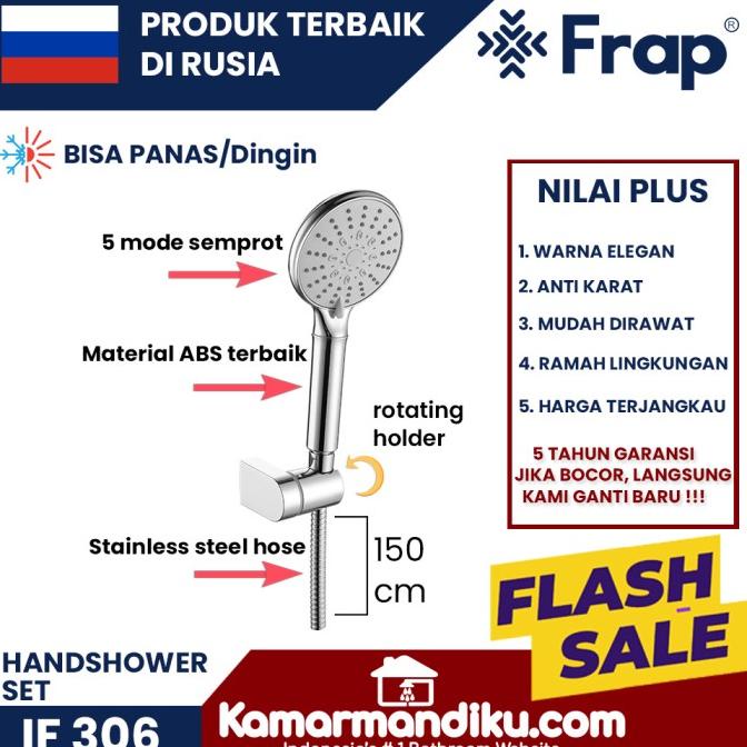 Frap handshower set IF 306 shower 5 mode semprotan bergaransi 5 tahun paling rame