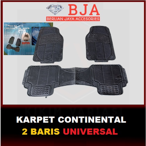 KARPET KARET CONTINENTAL 2 BARIS HITAM UNIVERSAL