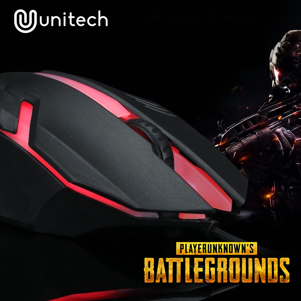 Mouse Gaming Kabel Unitech G1 LED Rainbow Color Backlight Untuk Komputer Laptop