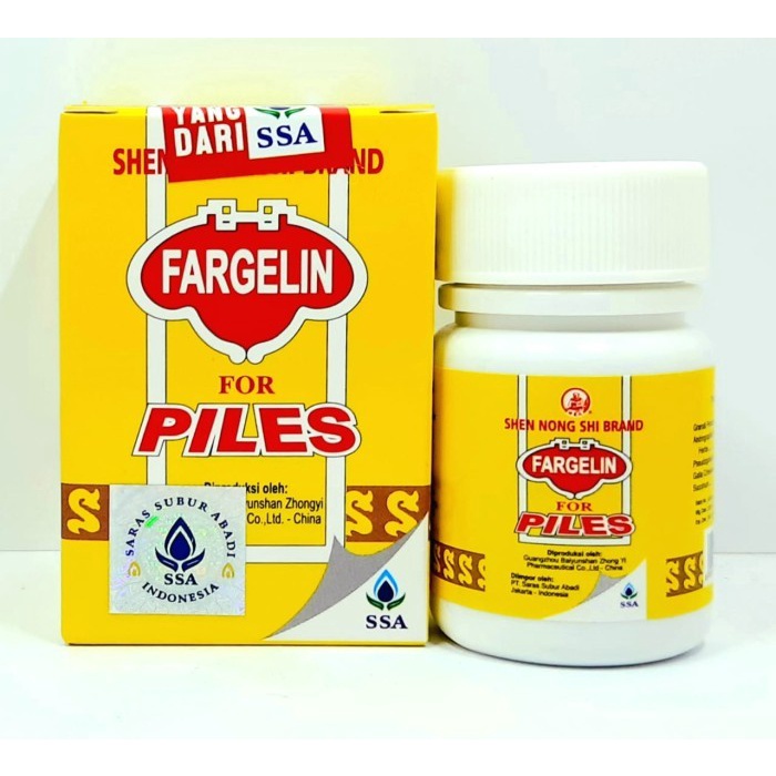 FARGELIN FOR PILES - HUA ZHI LING | SARAS SUBUR ABADI (SSA) | OBAT HERBAL CINA UNTUK MERINGKAN WASIR