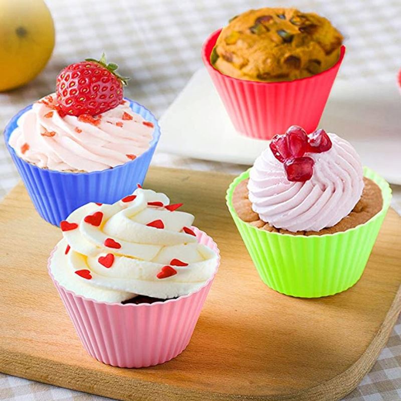 Cetakan Silikon Kue Cup Cake Muffin Puding Cupcake Silicone Mold