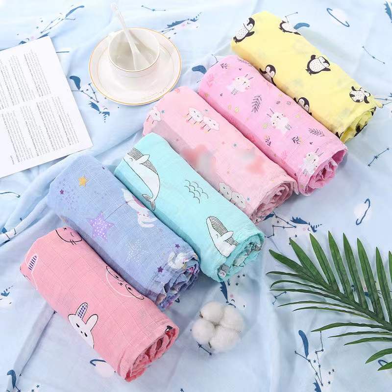 baby swaddle newborn 110*130 bedong bayi jumbo cotton bamboo adem nyerap keringat multifungsi part I