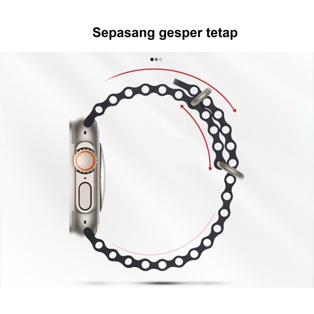 Iwatch Apple 38mm 42mm Sports Band Ocean Tali Jam untuk Iwatch Strap Pengganti Model Terbaru