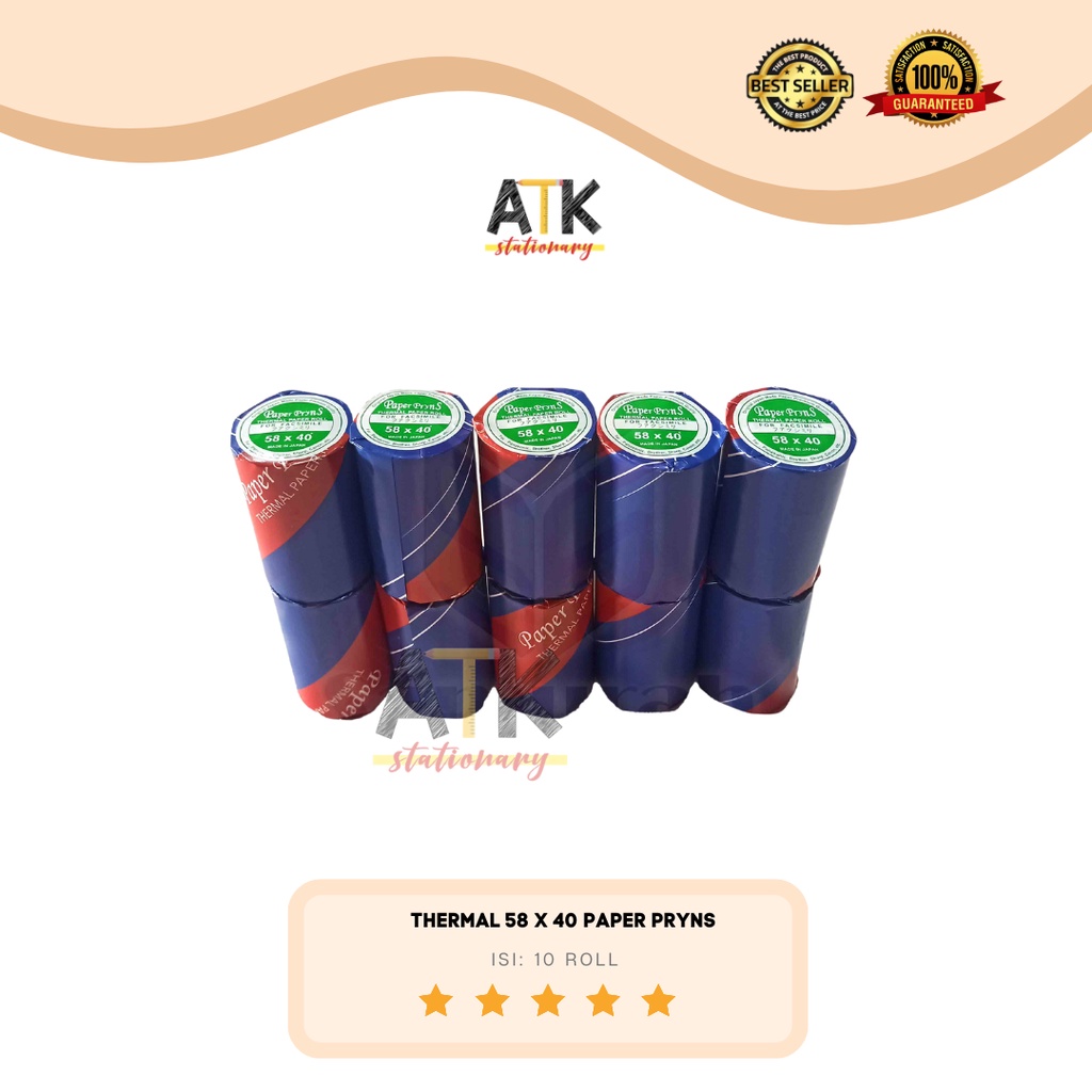 

Kertas Thermal label Sticker 58 x 40 mm Struk Kasir Roll Paperpryns