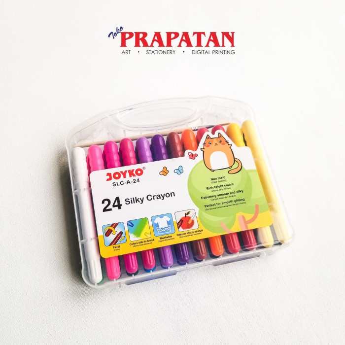 

[COD AKTIF] Joyko Silky Crayon 24 Warna SLC-A-24