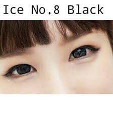 SOFTLENS MINUS DAN NORMAL X2 ICE N8 / NO.8 BLACK 16mm (0.00 sd -10.00) GRATIS TEMPAT SOFLEN