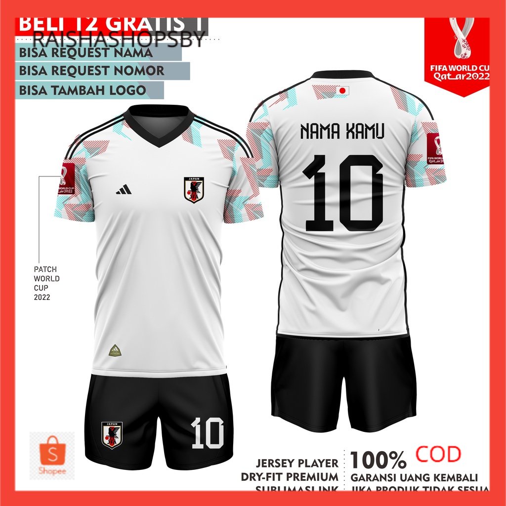 Kaos bola JERSEY JEPANG HOME PIALA DUNIA 2022