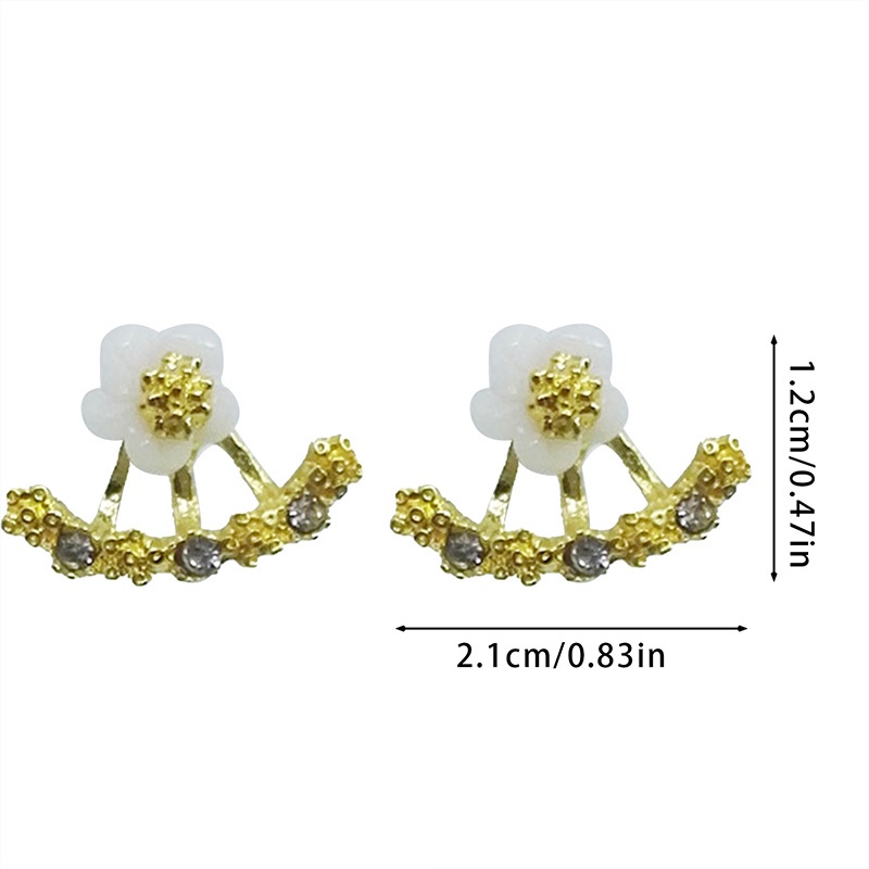Fancyqube Fancycube Perhiasan Anting Stud Bentuk Bunga Sakura
