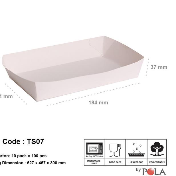

paper tray murah/ piring kertas murah LARGE ( TS07 ) 100 pcs