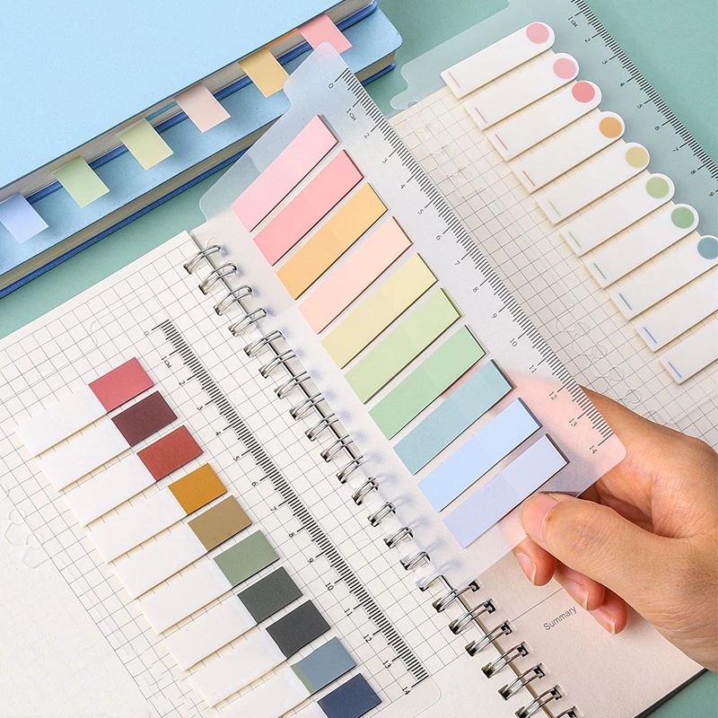 200 Lembar Sticky Note Warna Neon Untuk Penanda Buku / Sekolah / Kantor
