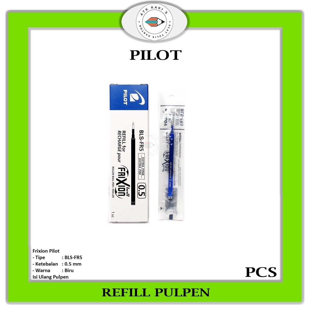 

PILOT - Refill Isi Pulpen Frixion Pilot 0.5 Biru Harga - Per 1 Buah